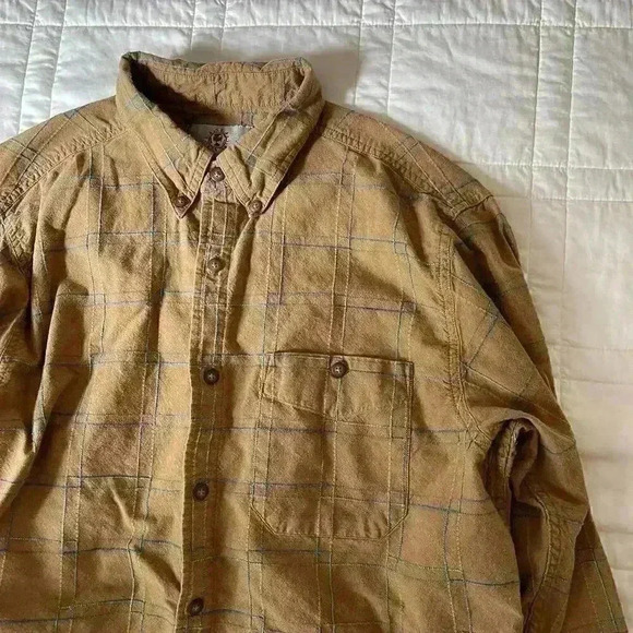 Vintage 90s the territory ahead men’s large button down long sleeve neutral - Picture 2 of 6